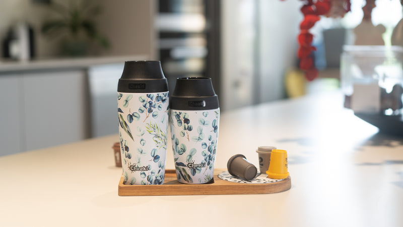 350ml Insulated Coffee Mug - Watercolour