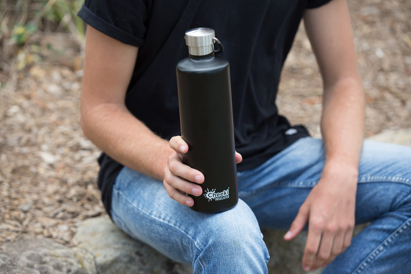 1 Litre Insulated Classic Bottle - Matte Black